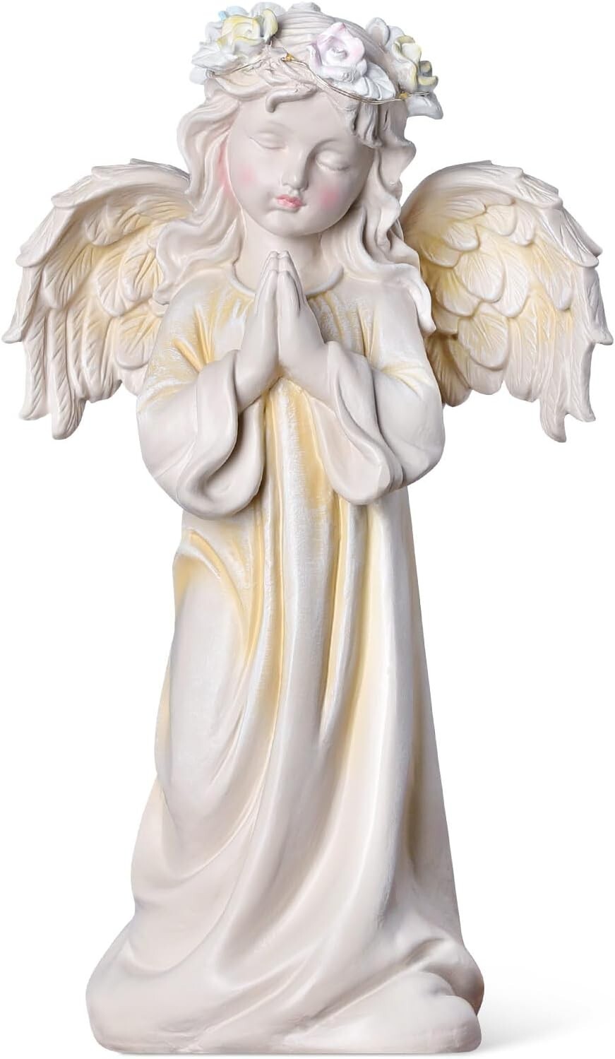 Solar Angel Garden Statue - Waterproof Praying Angel Figurine for Outdoor Decor