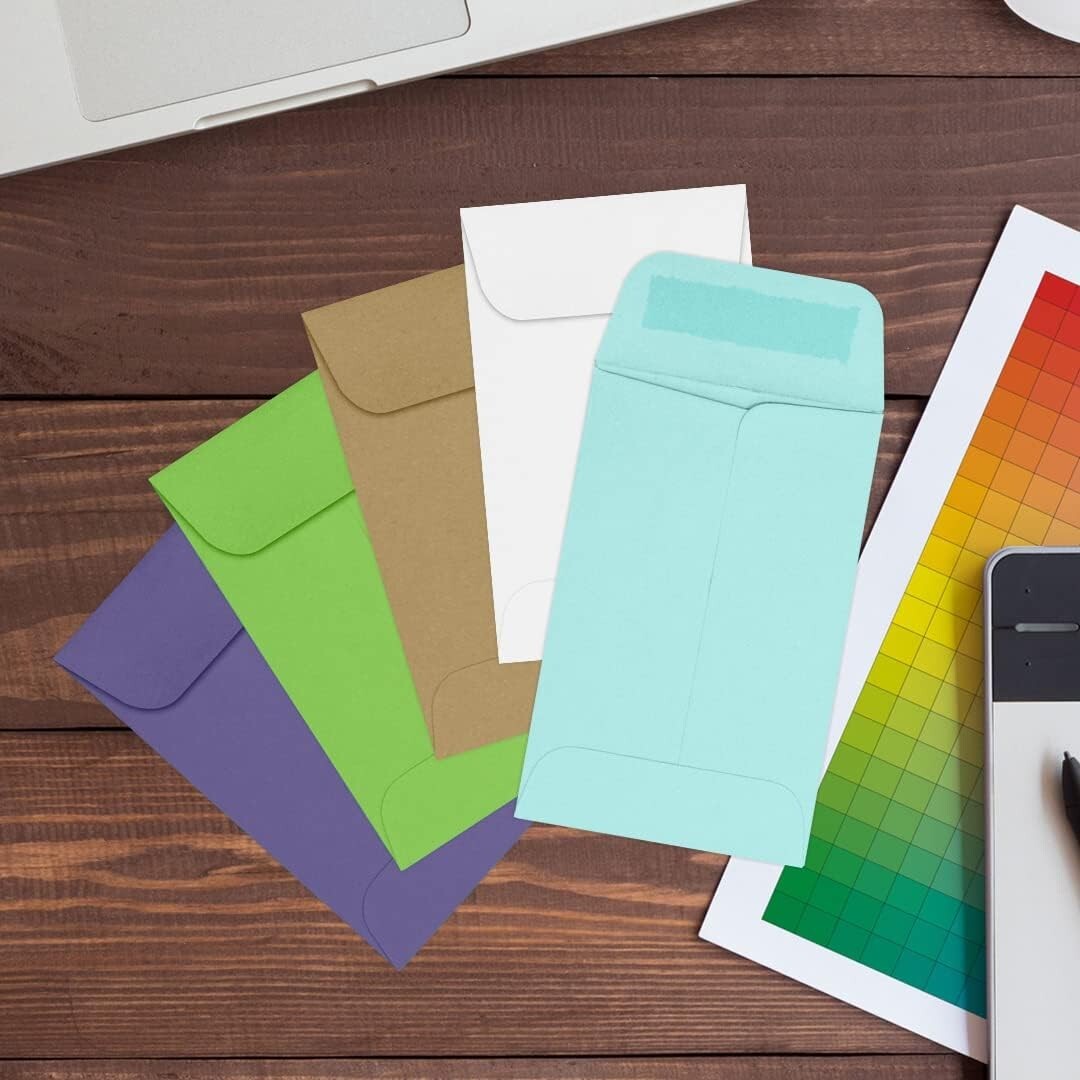 Elegant Mini Coin Envelopes - 1000 Count | Seafoam Blue | Durable & Stylish