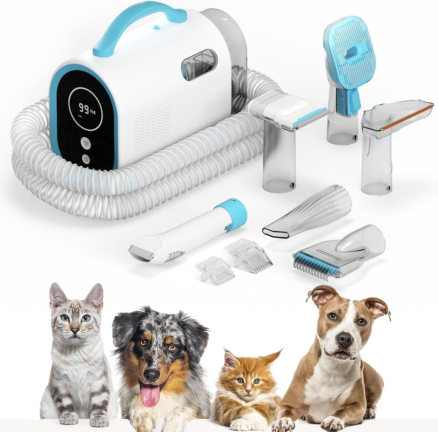 Effortless Dog & Cat Grooming Vacuum: Cordless, Quiet & HEPA Filtration Power