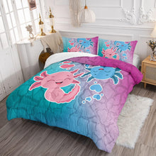 Load image into Gallery viewer, Kawaii Axolotl Queen Bedding Set - Adorable Microfiber Comforter &amp; Pillowcases