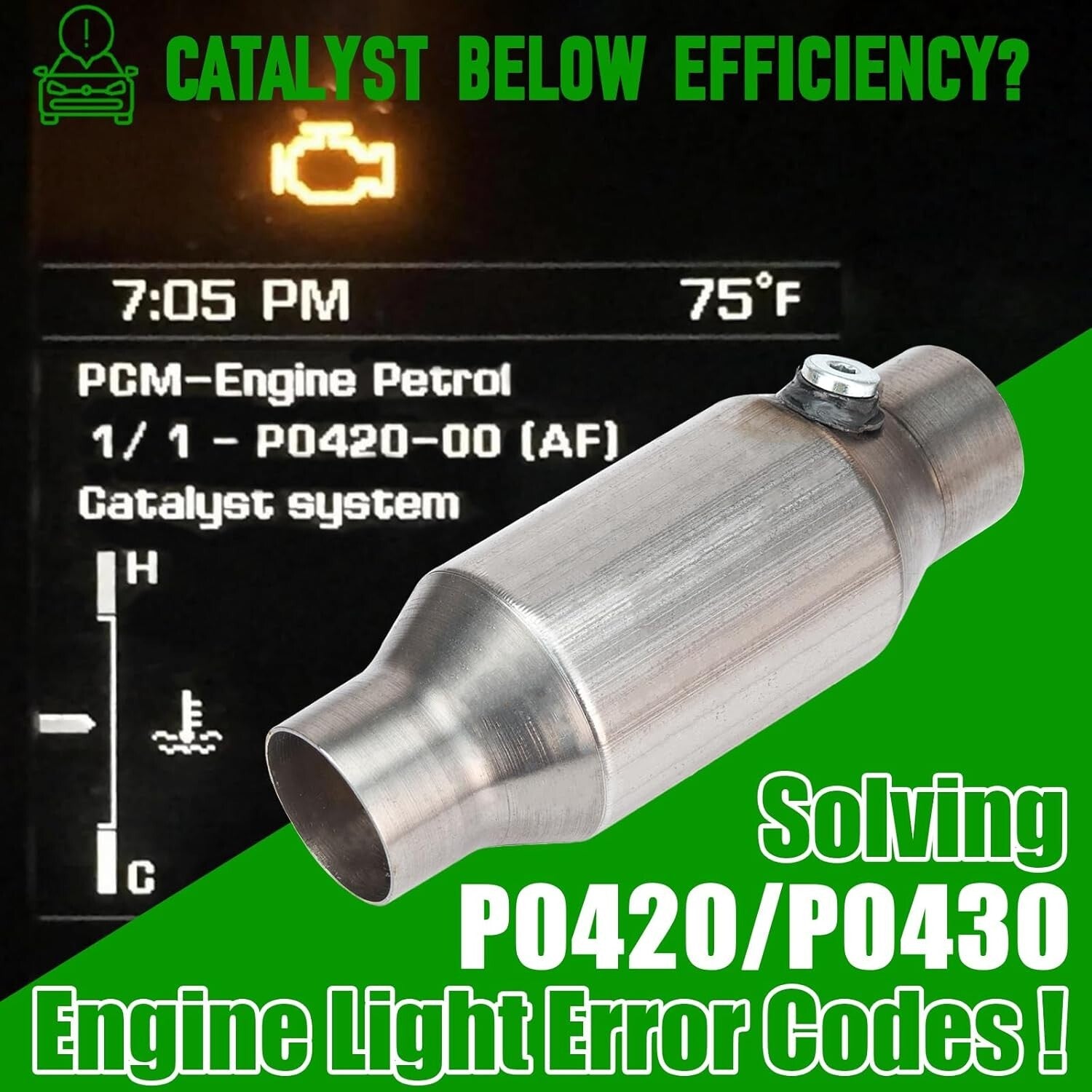 2.5 Inch High Flow Catalytic Converter with Lifetime Assurance - Easy Install
