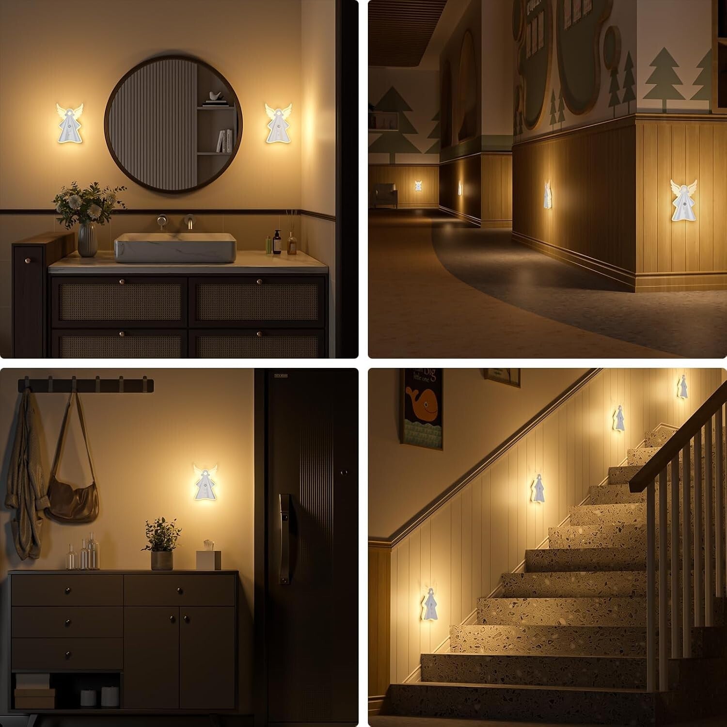 2PCS Touch LED Night Lights - Adjustable Brightness, Remote, Perfect for Gifts