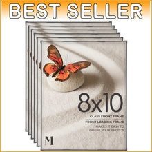 Load image into Gallery viewer, Versatile Set of 6 Black 8x10 Picture Frames for Portrait &amp; Landscape Display