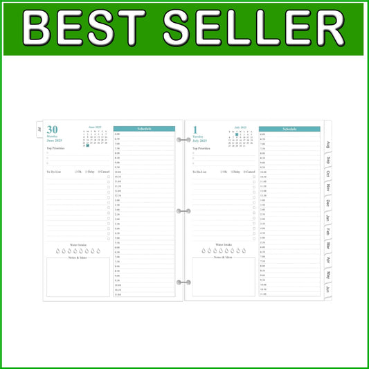 Daily Planner Refill 2025-2026 - Luxurious 8.5" x 11" Format for Daily Mastery