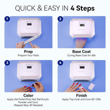 Load image into Gallery viewer, All-in-One Cordless UV LED Nail Curing Lamp with Auto Sensor &amp; Detachable Base
