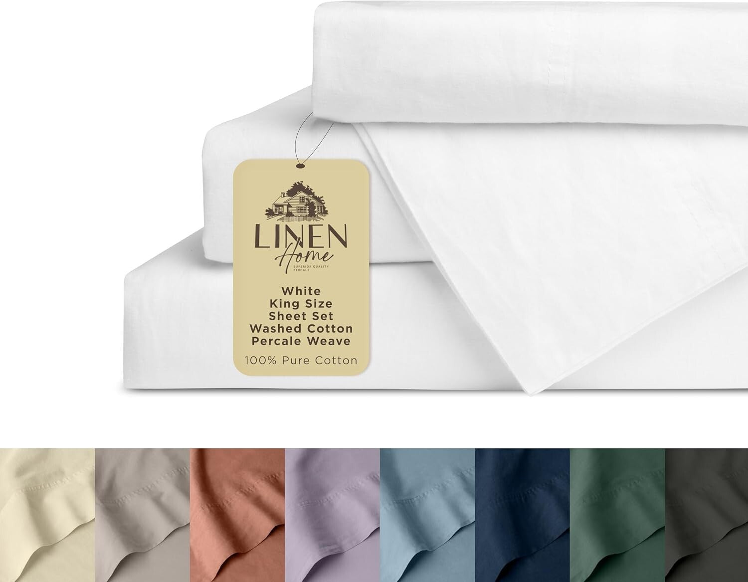 4-Piece King Cotton Sheet Set with Envelope Closure Pillowcases - Chic & Durable