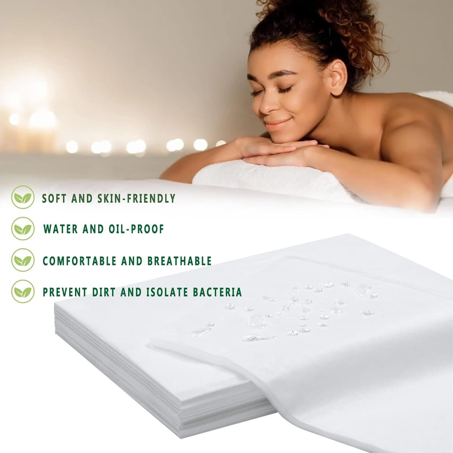 Breathable Waterproof Disposable Bed Sheets for Massage & Beauty Treatments