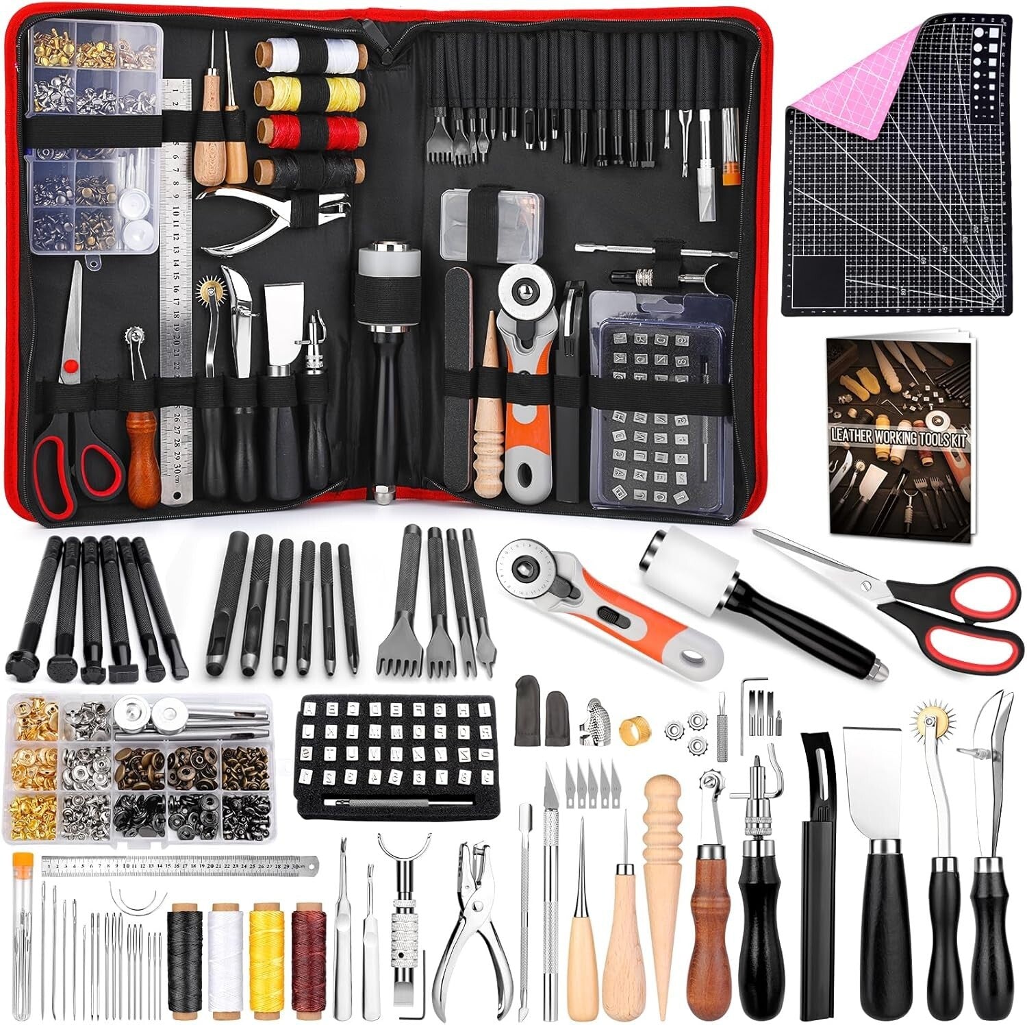 Versatile 415 PCS Leather Tools Kit – Ideal for DIY Crafts & Creative Projects