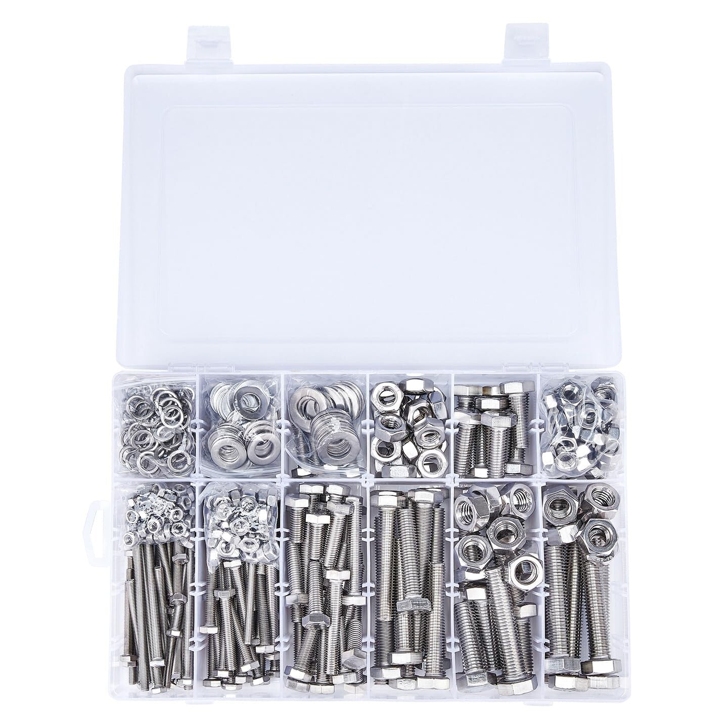 Multi-size Metric Bolt and Nut Set - 608 Pcs M5/M6/M8/M10/M12 Precision Kit