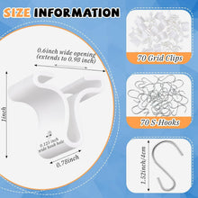 Load image into Gallery viewer, 70 Pack Ceiling Hooks &amp; Clips for Classrooms - Durable White Decor Solution