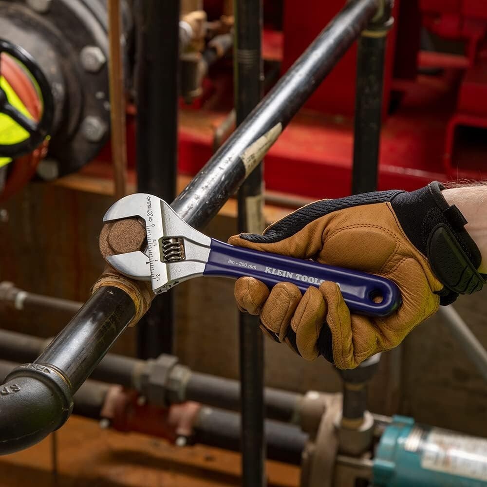 Extra Wide Jaw 8-Inch Adjustable Wrench - Induction Hardened Steel Craftsmanship