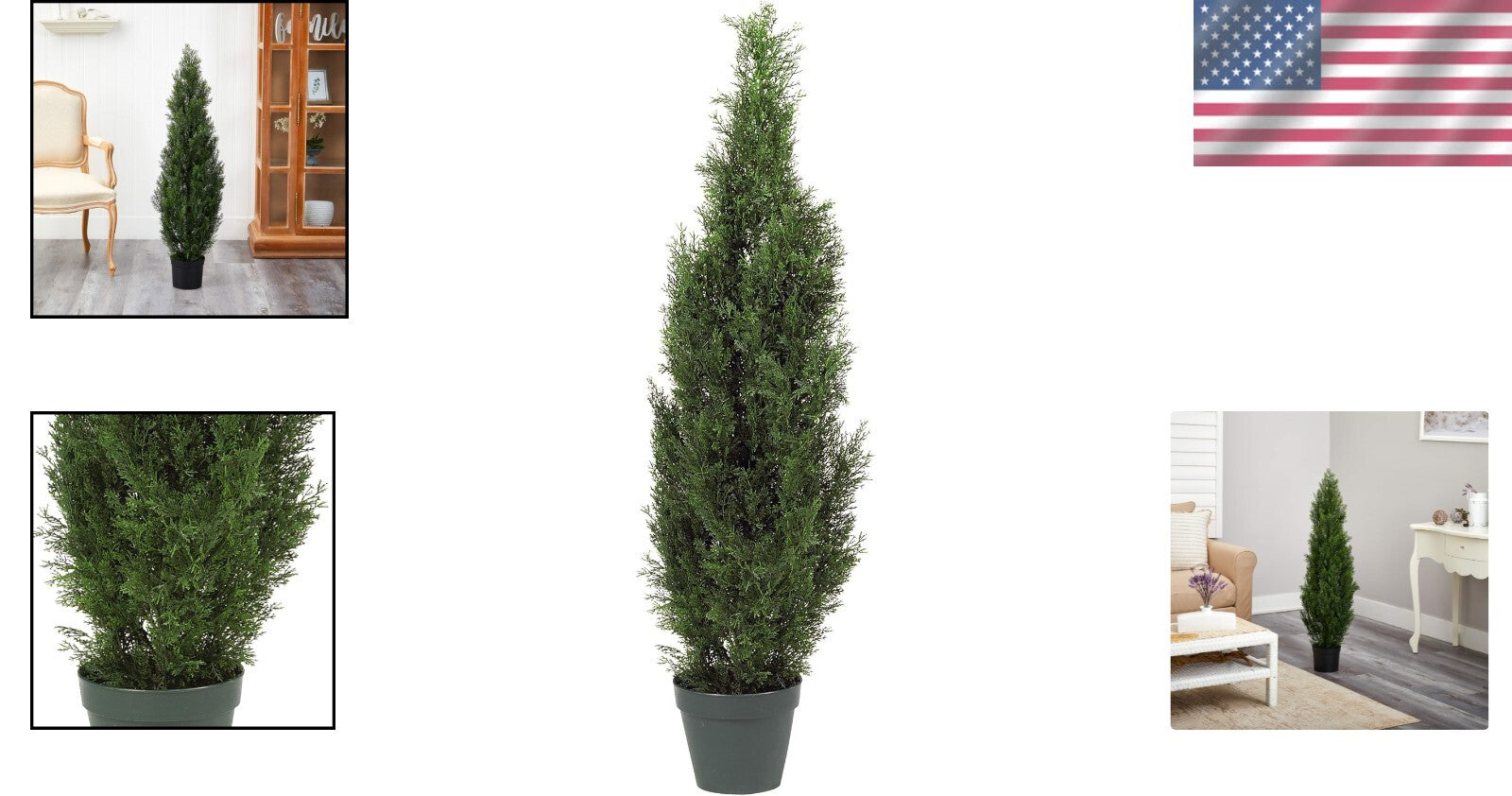 4FT Realistic Faux Cedar Tree - Elegant Greenery for Indoor & Outdoor Use