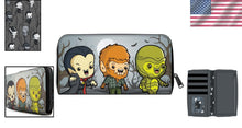 Load image into Gallery viewer, Colorful Faux Leather Zip Wallet with Chibi Design - Perfect for Everyday Use