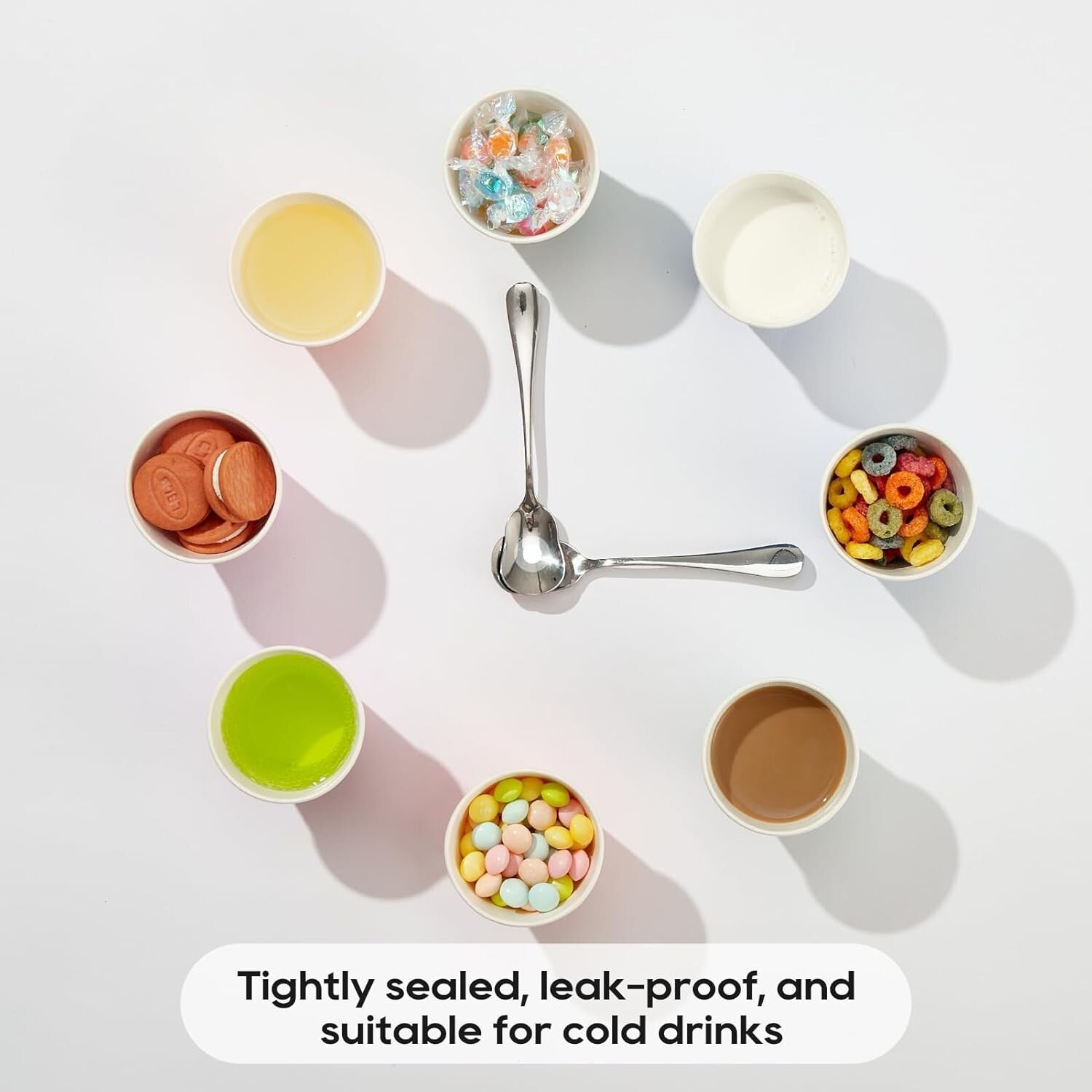 BPA-Free 2 oz White Paper Cups for Hot/Cold Drinks - 1440 Count Disposable Pack