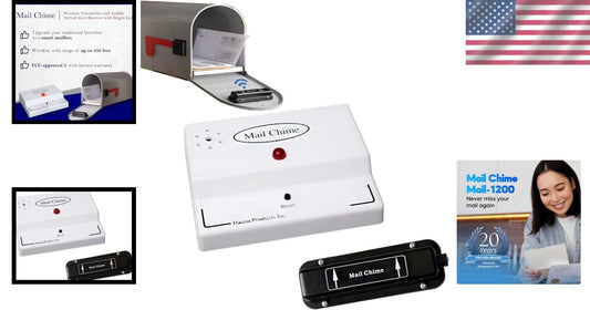 Instant Mail Notification System with Red LED Alarm – Easy to Install & Wireless