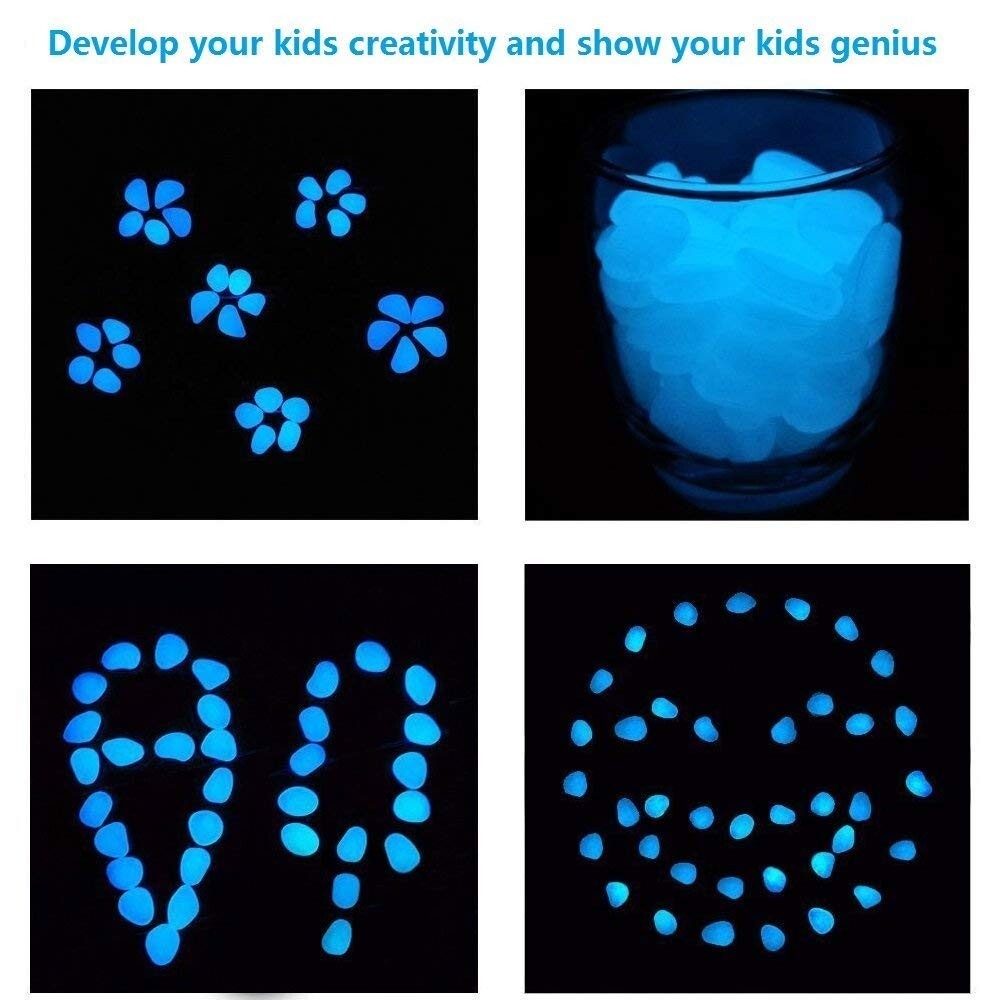 Eco-Friendly Glow in the Dark Stones - 2000 PCS for Enchanting Walkways & Yards