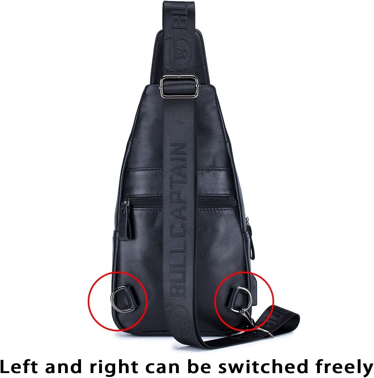 Versatile Genuine Leather Men’s Sling Bag - Casual Crossbody for Essentials