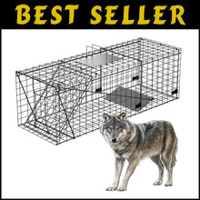 Load image into Gallery viewer, Stainless Steel Large Animal Trap - 51x19x17in for Dogs, Coyotes, Raccoons