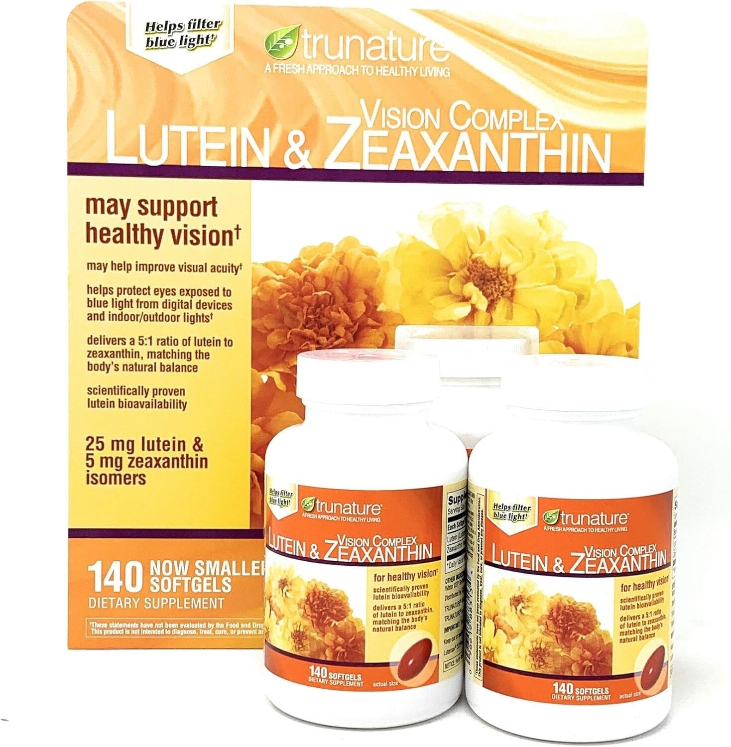 Lutein & Zeaxanthin MegaSize - 140 Softgels for Powerful Eye Health Protection