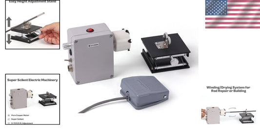 OJY&DOIIIY Fishing Rod Repair Kit with Silent Winding Machine & Epoxy Dryer