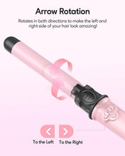 Load image into Gallery viewer, Ceramic Rotating Curling Iron, Pink - Effortless Curls for All Hair Types