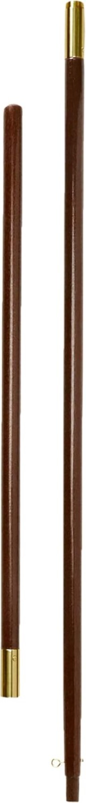 Elegant 7-Feet Indoor Oak Flagpole with Brass Joint - Perfect for Displays