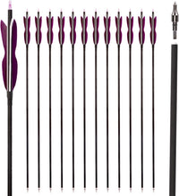Load image into Gallery viewer, Durable 31" Carbon Arrows with 5" Turkey Feathers for Recurve &amp; Compound Bows