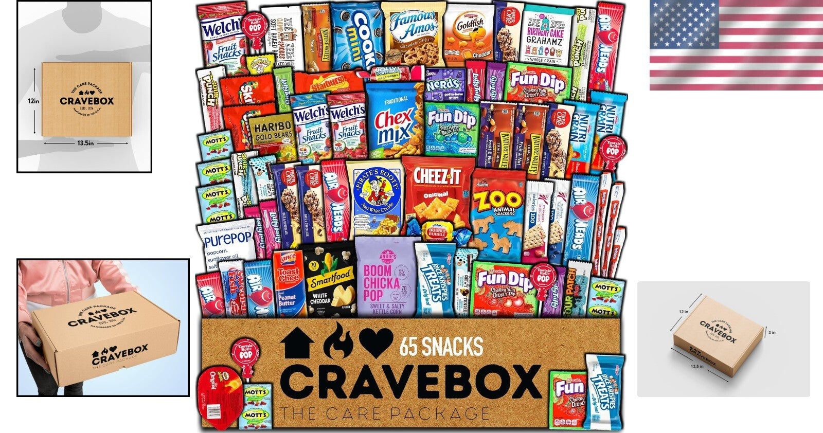 65-Piece Snack Sampler Box - Perfect for Kids, Adults, and Father’s Day Gifts!