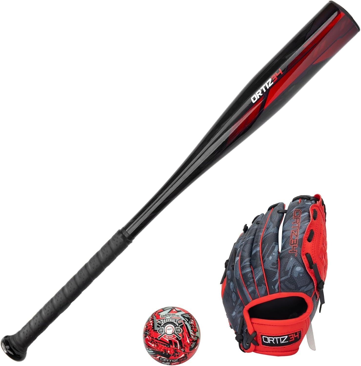 Beginner-Friendly Youth T-Ball Set with 25" Bat, 9" Glove, Foam T-Ball