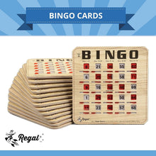 Load image into Gallery viewer, Durable Woodgrain Bingo Cards with Sliding Windows - Ideal for Family Gatherings