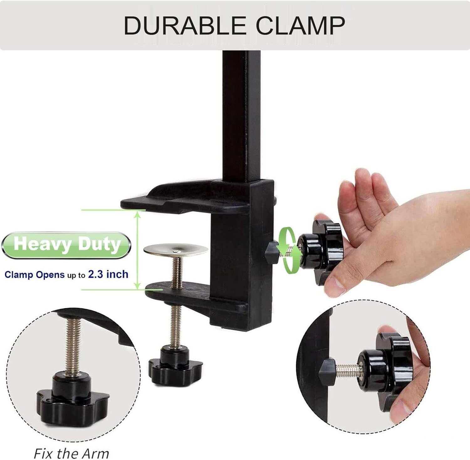 Adjustable Dog Grooming Arm with Clamp and No-Sit Haunch Holder - 35.4 Inches