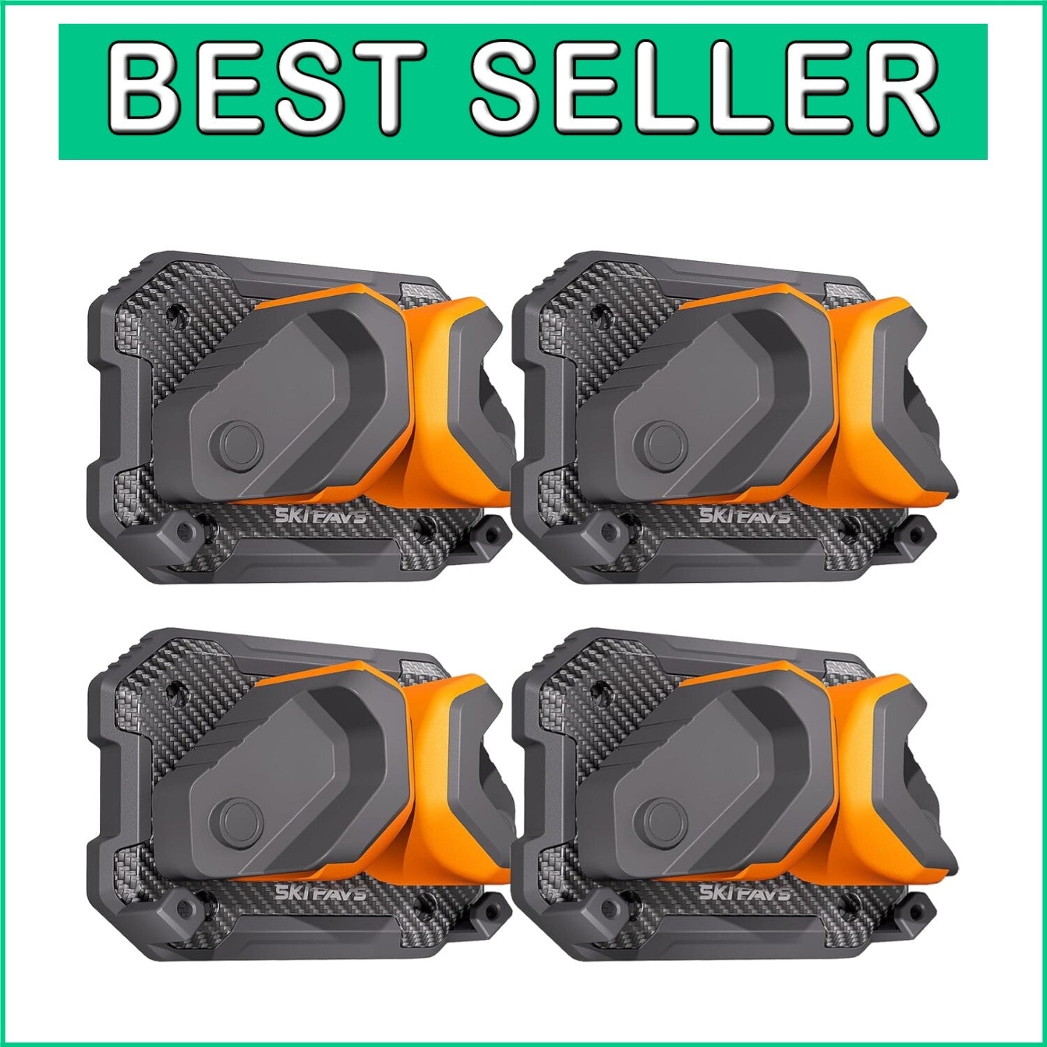 Elegant Vertical Ski Storage Solution - Slip-Resistant, Damage-Free Holders