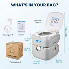 Load image into Gallery viewer, Portable RV Toilet with 5.8 Gallon Detachable Waste Tank - Leak-Proof &amp; Odorless