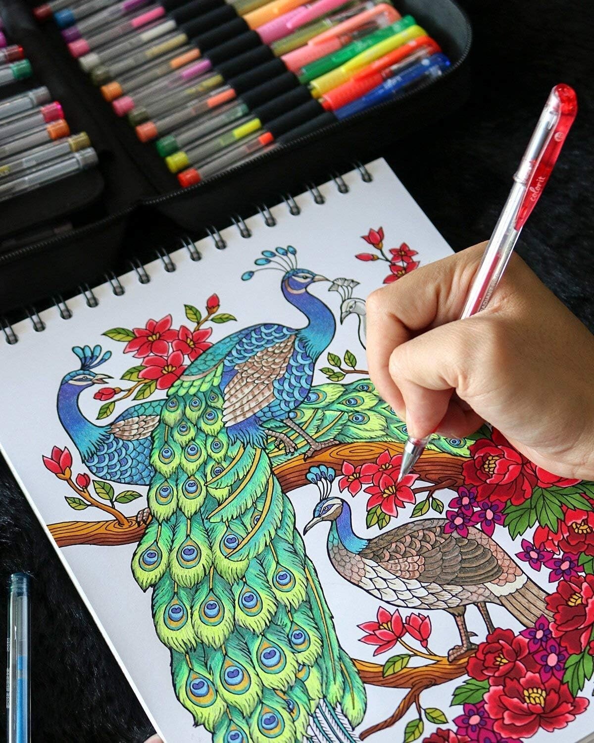 Artisan Glitter Gel Pens - 96-Piece Multicolor Set Ideal for Adult Creativity