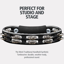 Load image into Gallery viewer, Traditional Handheld Tambourine - Ergonomic Black Frame, Built for All Musicians