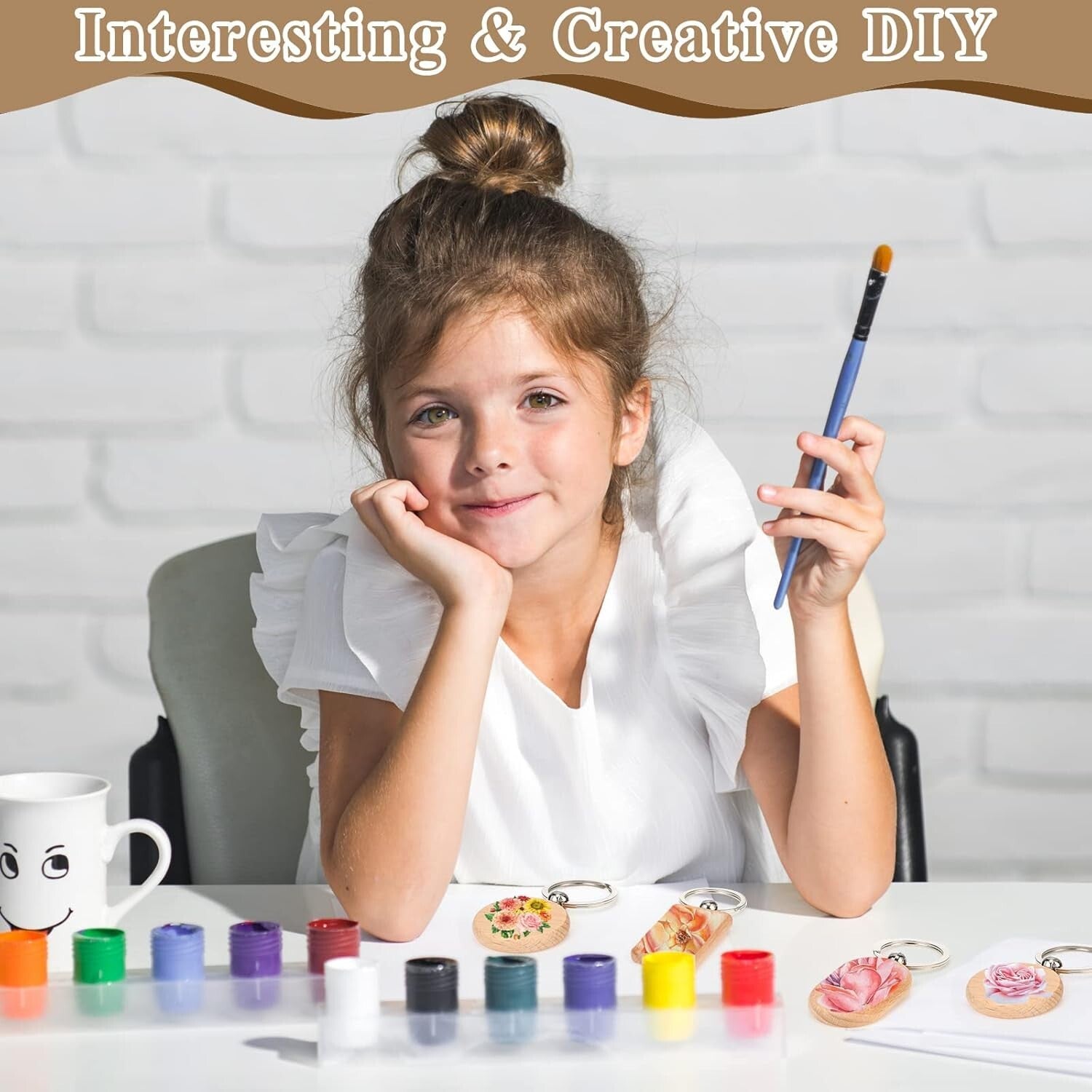 Lightweight Wooden Keychain Blanks - Perfect for Personalizing Gifts, 100 Pcs