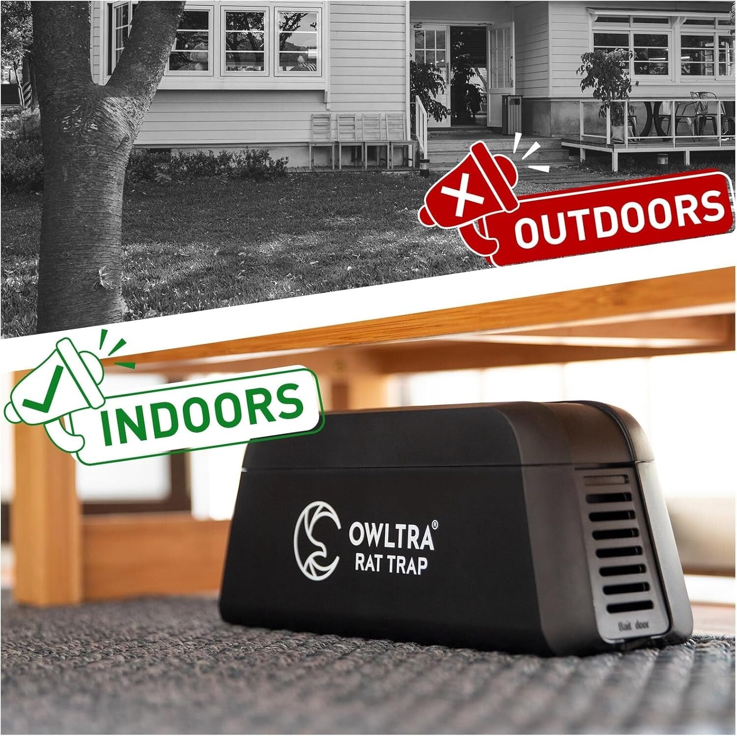 Compact Electric Rat Trap Set - 2 Pet-Friendly Zappers for Fast Rodent Control