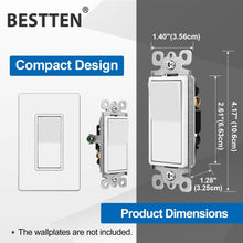 Load image into Gallery viewer, Versatile 3-Way Light Switch - 30-Pack Paddle Rocker, 120/277V, UL Certified