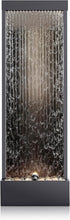 Load image into Gallery viewer, Stylish Lighted Waterfall Fountain - 72-Inch Mirror Fountain with River Rocks