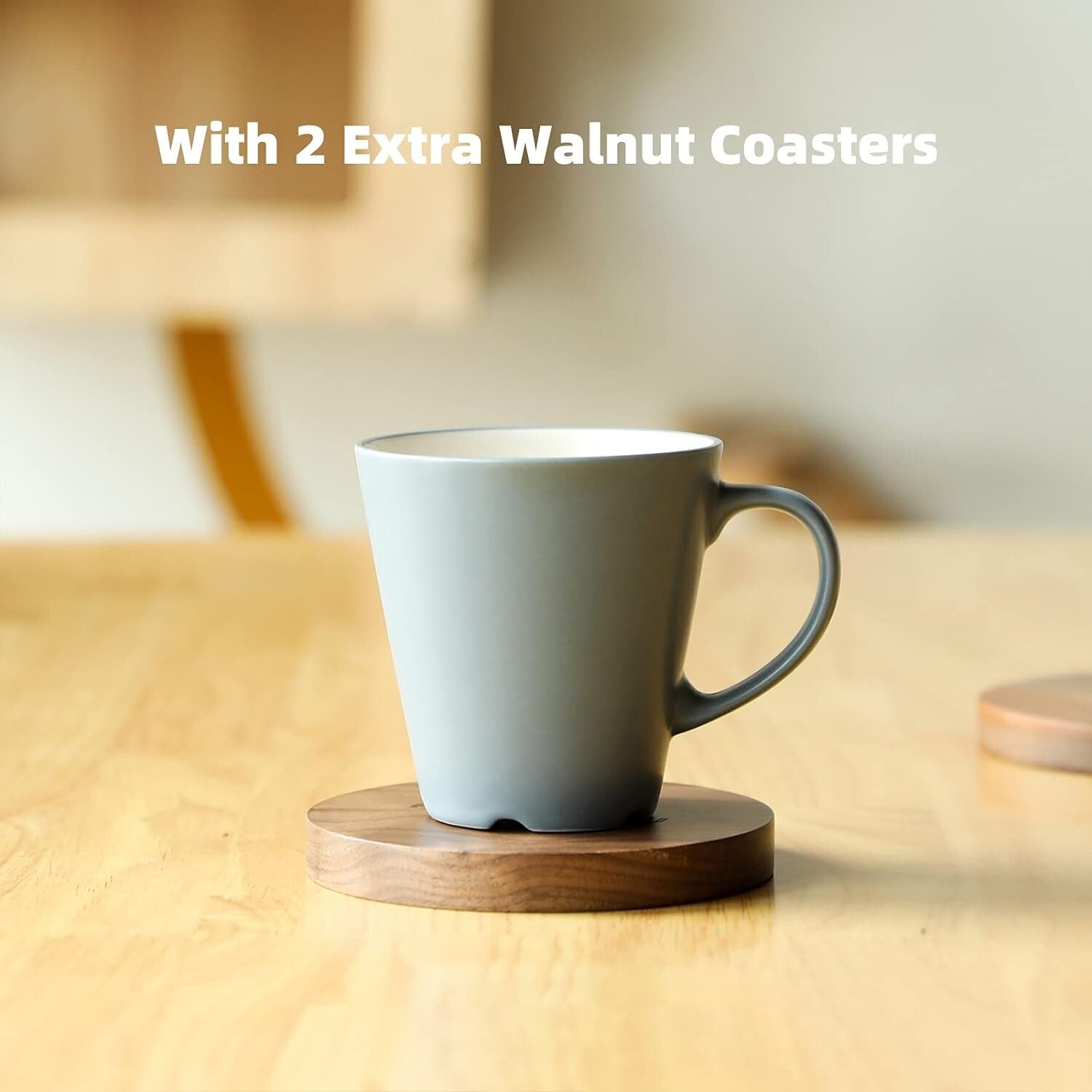 Stylish Elevated Cat and Puppy Bowls with Natural Walnut Stand - Easy Clean