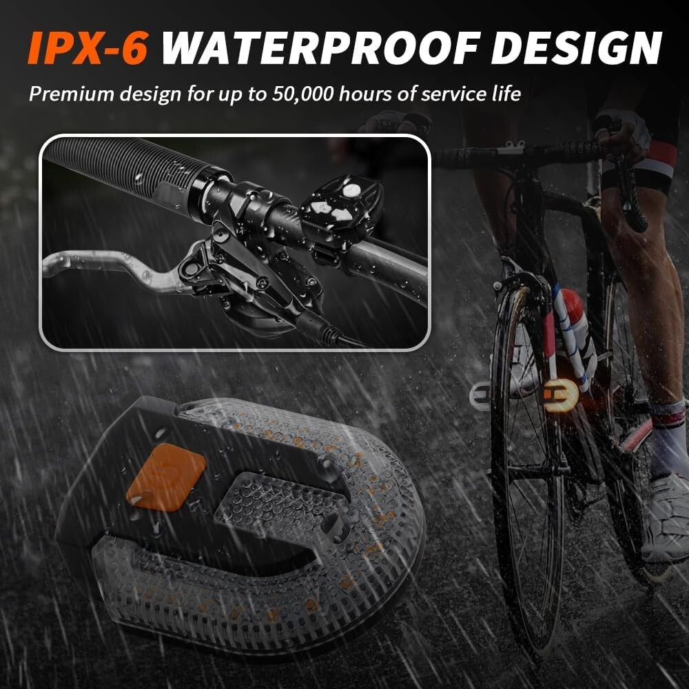 Multipurpose USB Rechargeable LED Turn Signals - 4Pcs Biking Safety Lights