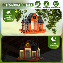 Load image into Gallery viewer, Elegant Hanging Solar Bird Feeder with Water Cup - Ideal for Cardinals &amp; Finches