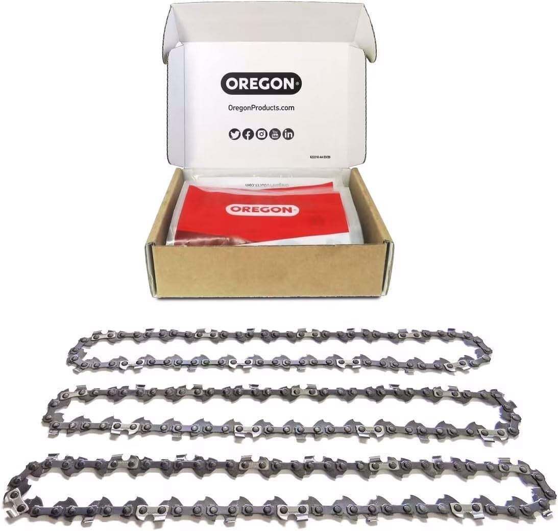 Durable 20-Inch PowerCut Chainsaw Chain Set: 3 x 72 Drive Links, Smooth Cuts