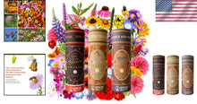 Load image into Gallery viewer, GMO-Free Wildflower Seed Shaker - Hummingbird, Monarch &amp; Bee Mix for 1,000 sq ft