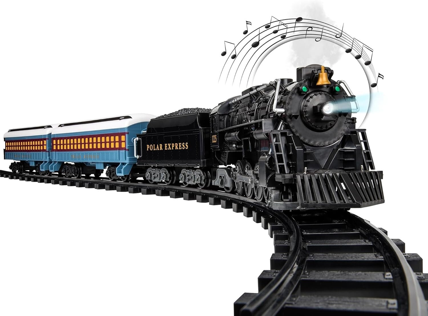 Deluxe Bluetooth Polar Express Toy Train with Smoke Effects & Tracks for Ages 4+