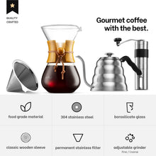 Load image into Gallery viewer, Elegant Coffee Set: Includes Gooseneck Kettle, Grinder &amp; Dripper for Home Use