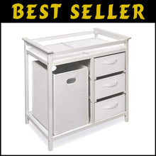 Load image into Gallery viewer, 3-Drawer Portable Baby Changing Table with Safety Rails for Modern Nurseries