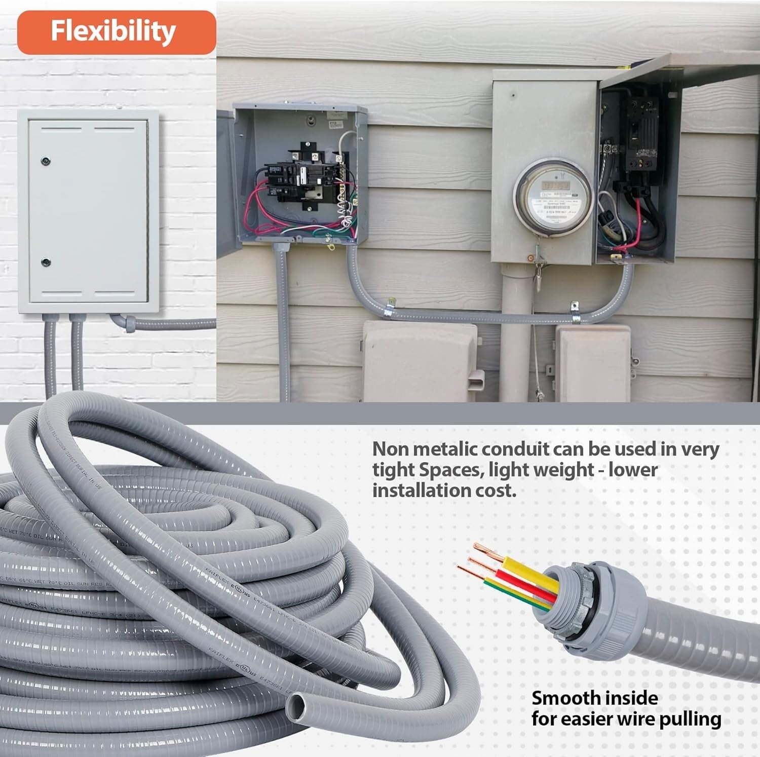 Premium 1/2" Liquid-Tight PVC Conduit Kit for Versatile Electrical Installations