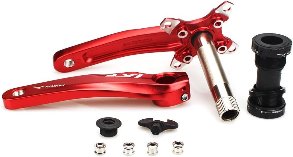 170mm Aluminum Alloy Bike Crank Arm Set with Bottom Bracket & Chainring Bolts