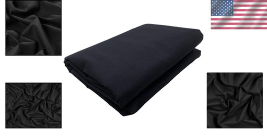 Medium Weight Black Muslin Fabric - 10 Yards, Ideal for Quilting and Draping